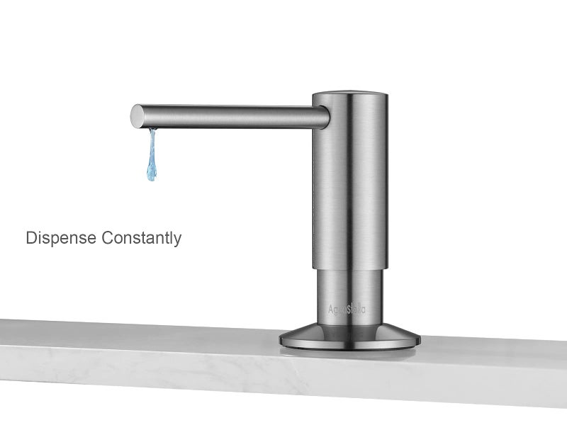 AguaStella ASF026BN Built in Soap Dispenser Brushed Nickel for Kitchen Sink with Soap Bottle Countertop Pump - Image 4
